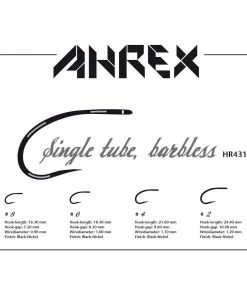 Ahrex HR431 Barbless Home Run Tube Single Hook Hooks