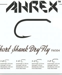 Ahrex FW504 Short Shank Wide Gape Dry Fly Hook