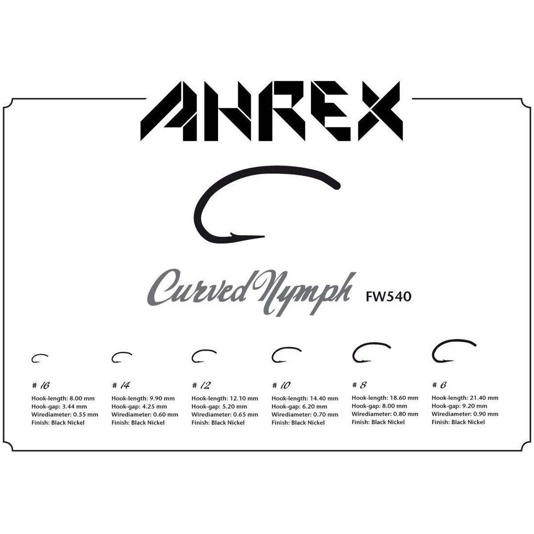 Hooks Ahrex FW540 Freshwater Curved Nymph Hook
