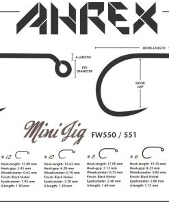 Ahrex FW550 Mini Jig Barbed Hook