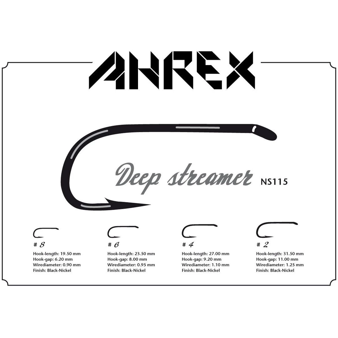 Ahrex NS115 Nordic Salt Deep Streamer Hook Hooks