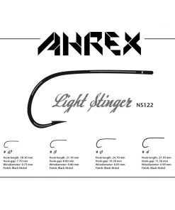 Ahrex NS122 Nordic Salt Light Stinger Hook Hooks