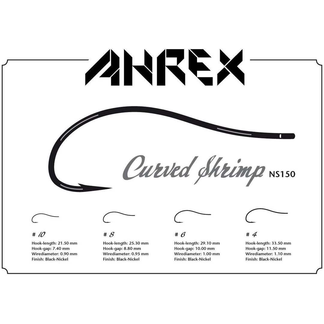 Ahrex NS150 Nordic Salt Curved Shrimp Hook