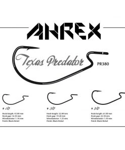 Ahrex PR380 Texas Rig Predator Hook Hooks