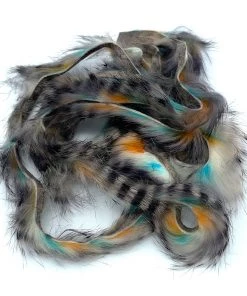 Hareline Black Barred Groovy Bunny Strips Fly Tying Materials