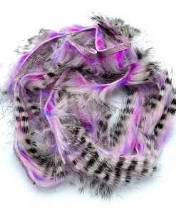 Hareline Black Barred Groovy Bunny Strips Fly Tying Materials