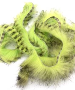 Hareline Black Barred Rabbit Strips Fly Tying Materials