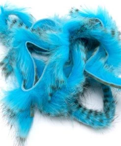 Hareline Black Barred Rabbit Strips Fly Tying Materials