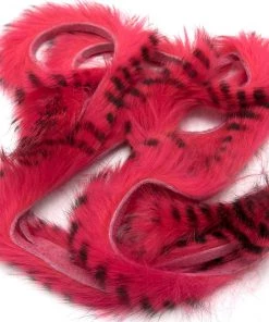 Hareline Black Barred Rabbit Strips Fly Tying Materials