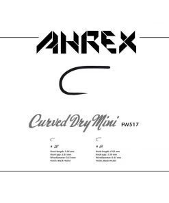 Ahrex FW517 Barbless Freshwater Curved Dry Mini Hook Hooks