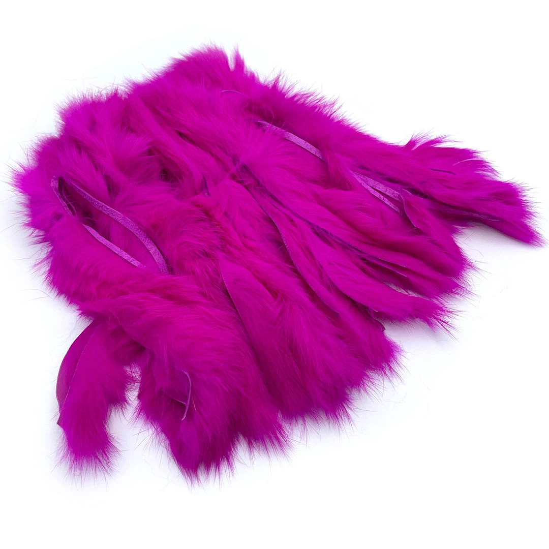 Hareline Cross Cut Rabbit Hide Strips Fly Tying Materials