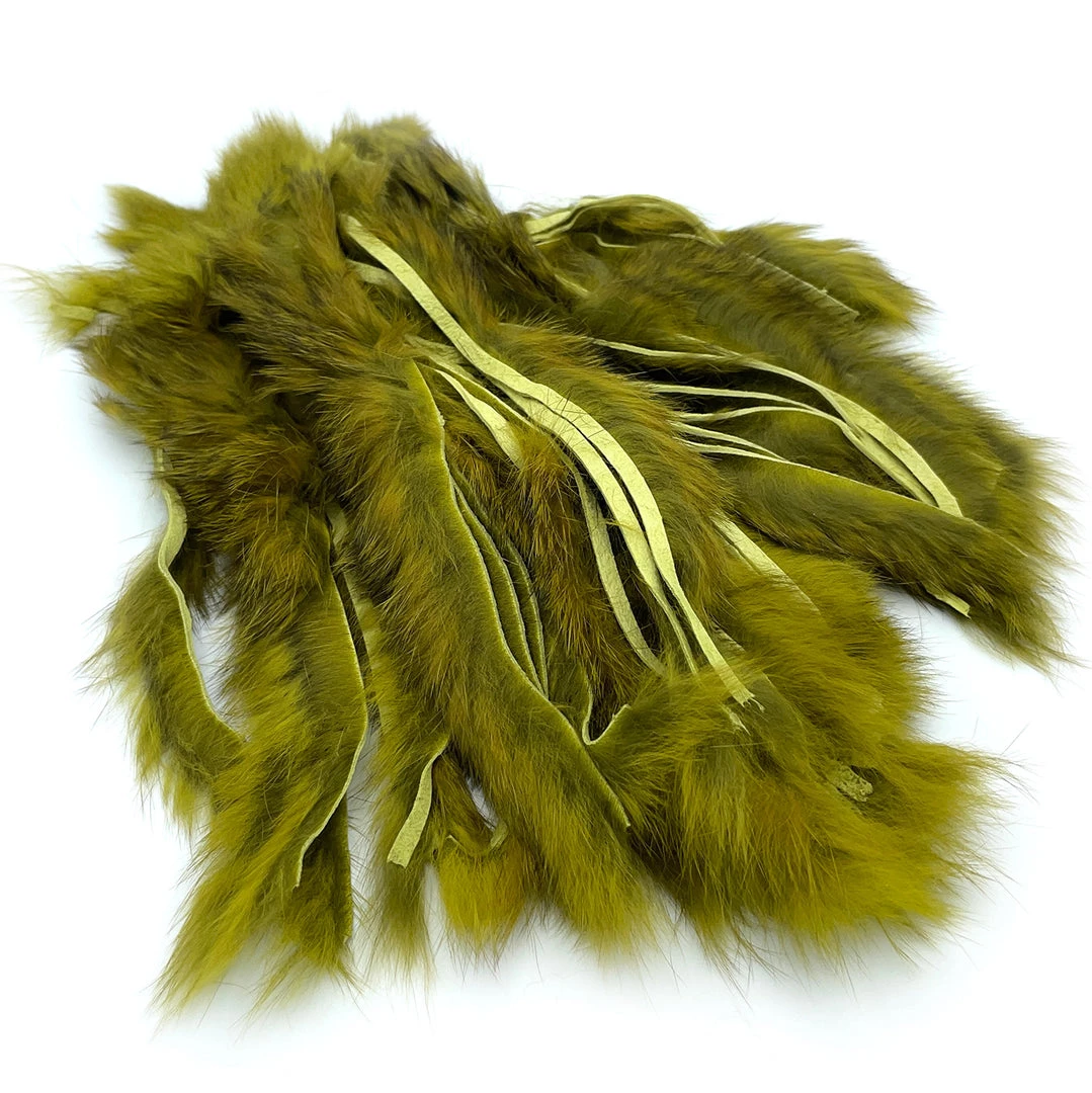 Hareline Cross Cut Rabbit Hide Strips Fly Tying Materials
