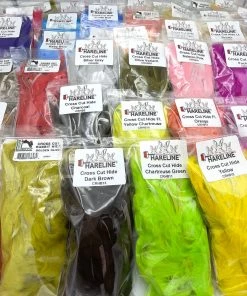 Hareline Cross Cut Rabbit Hide Strips Fly Tying Materials