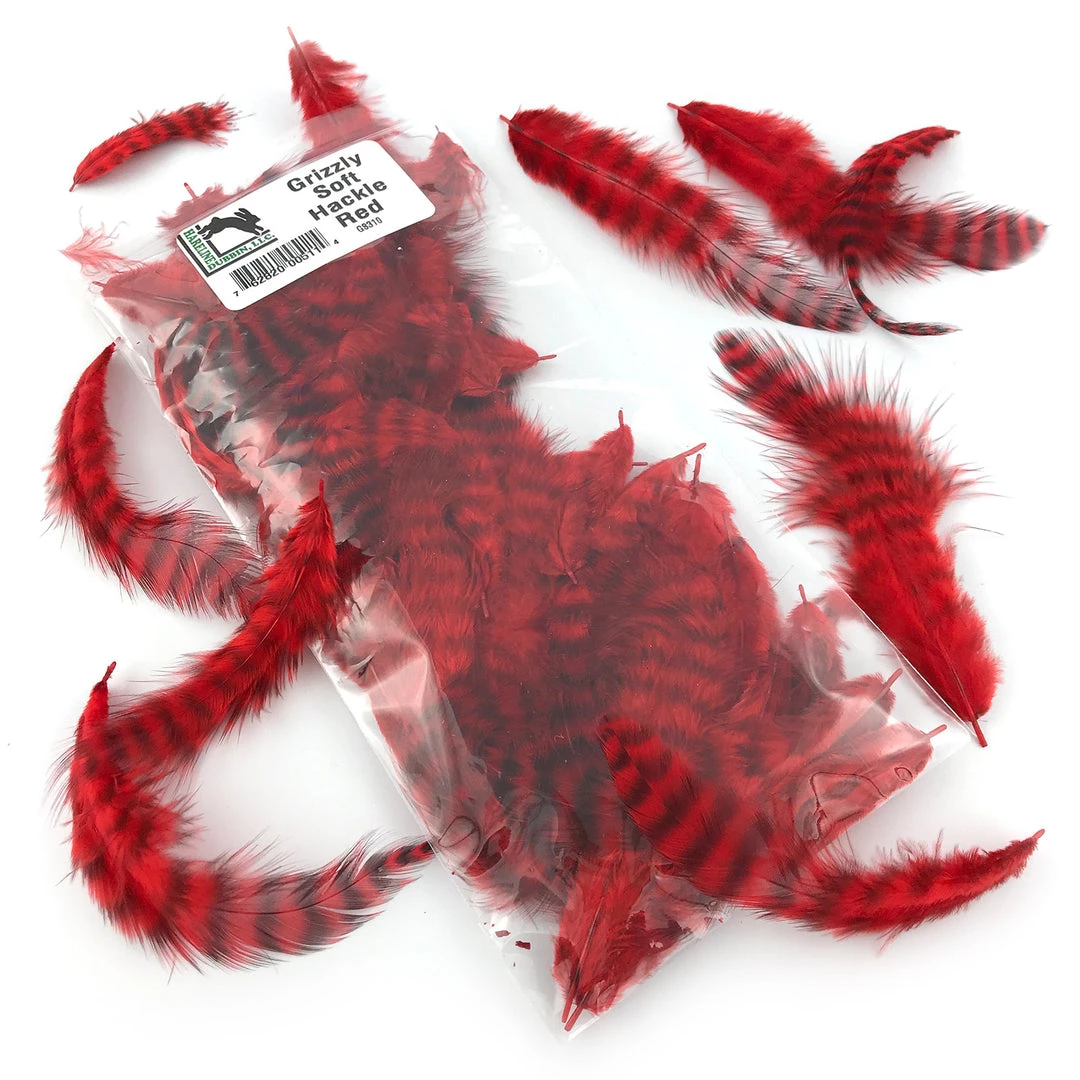 Hareline Fly Tying Materials Grizzly Soft Hackle