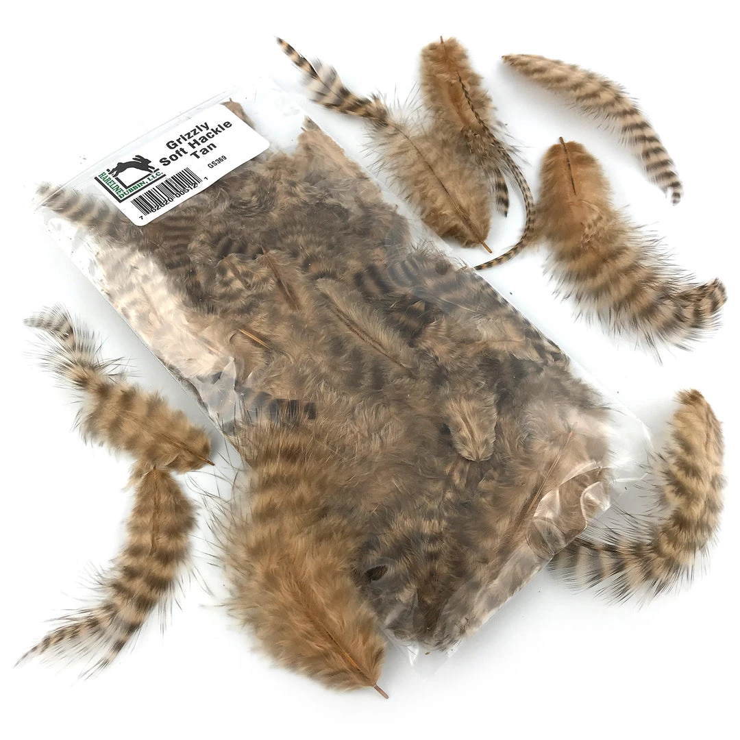 Hareline Fly Tying Materials Grizzly Soft Hackle