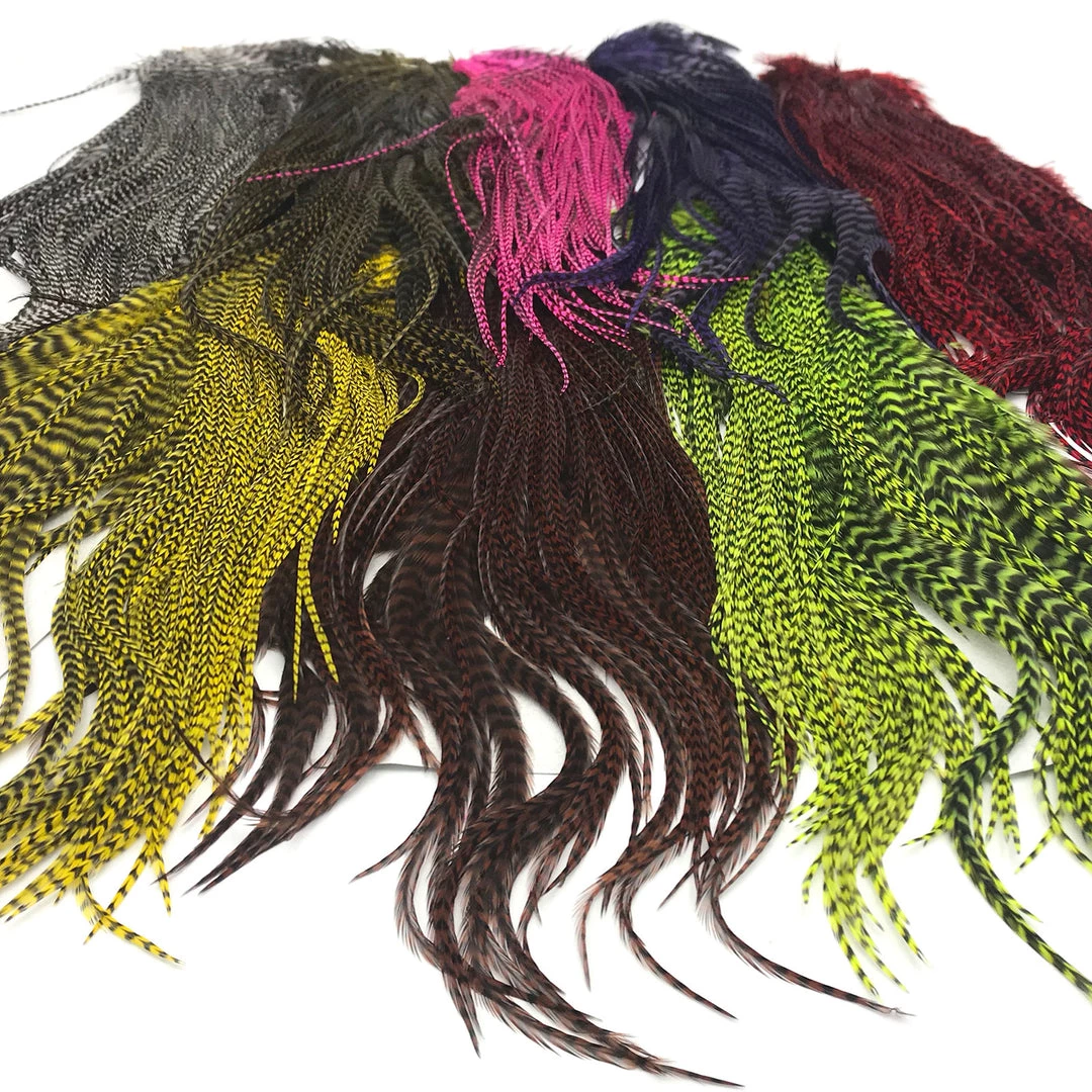 Hareline Half Grizzly Saddle