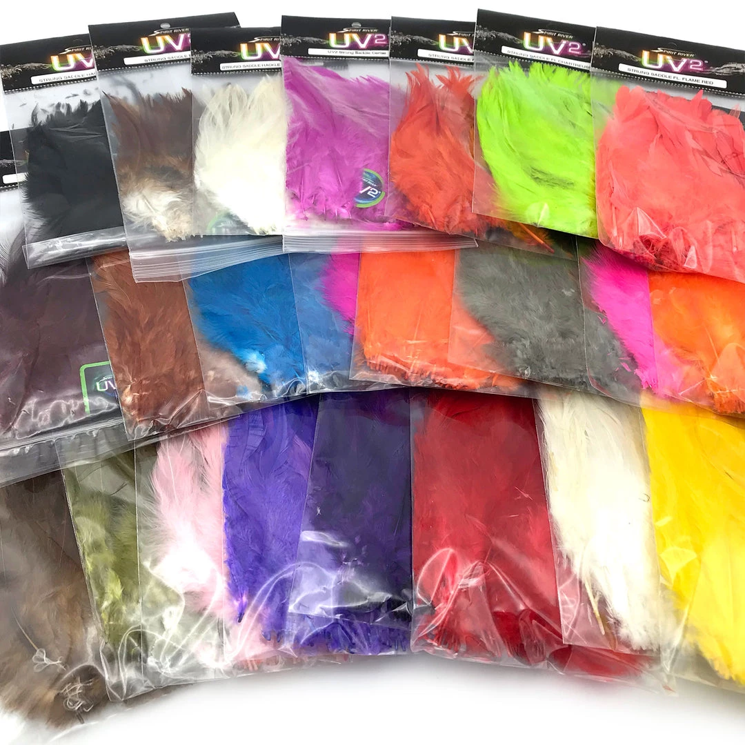 Fly Tying Materials Spirit River UV2 Strung Saddle Hackle